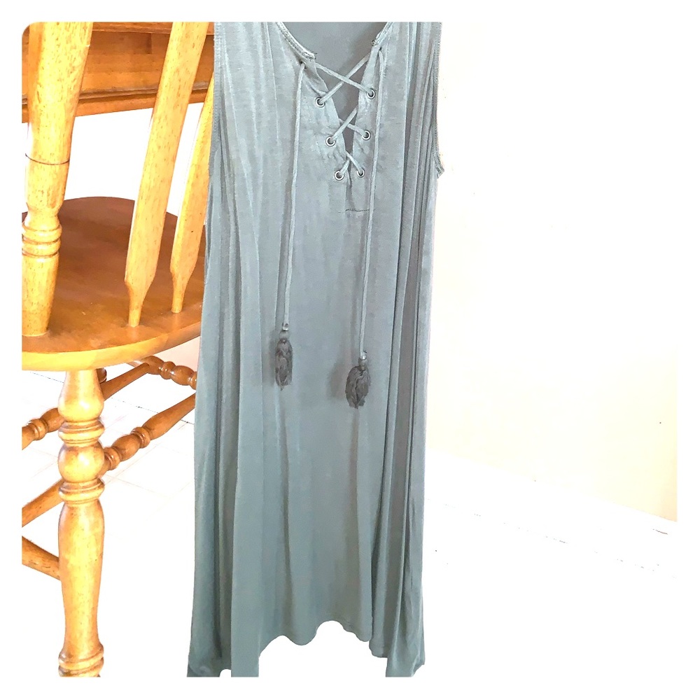 Green Dress with tie